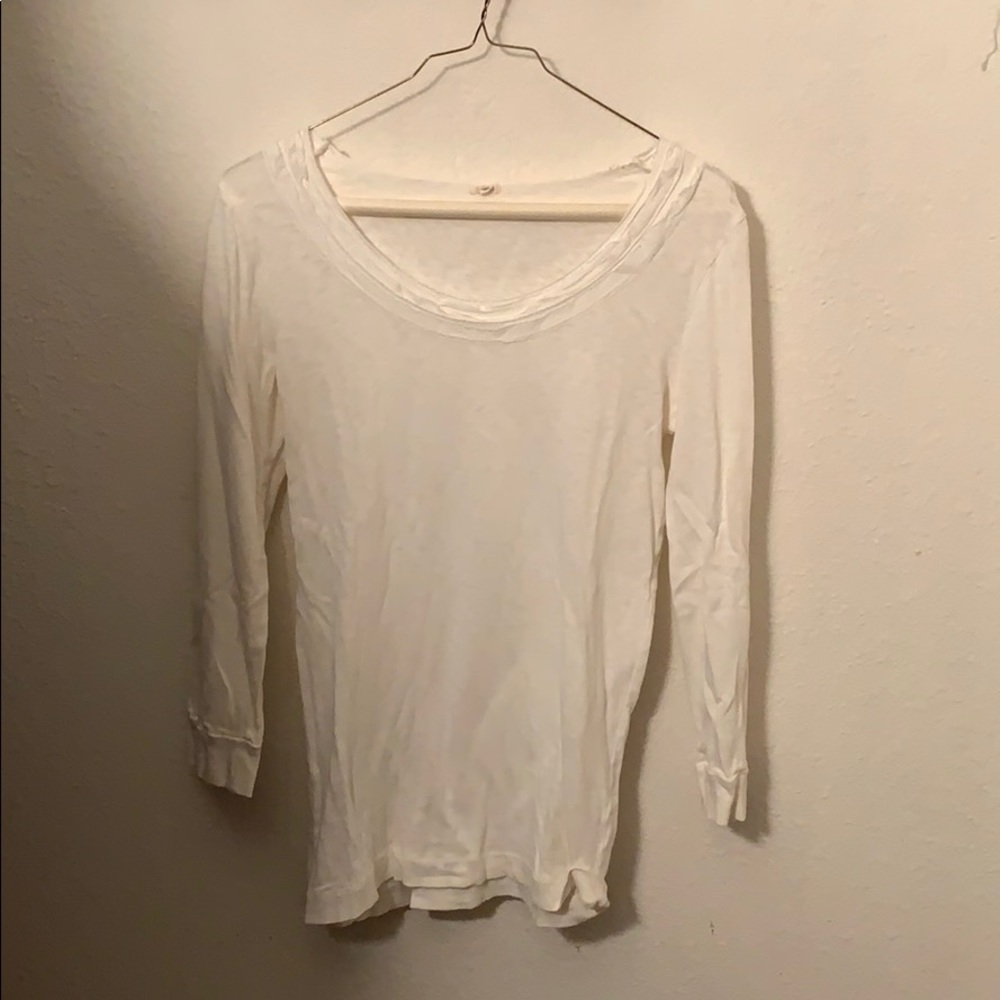 J-Crew Cream long sleeve tee
